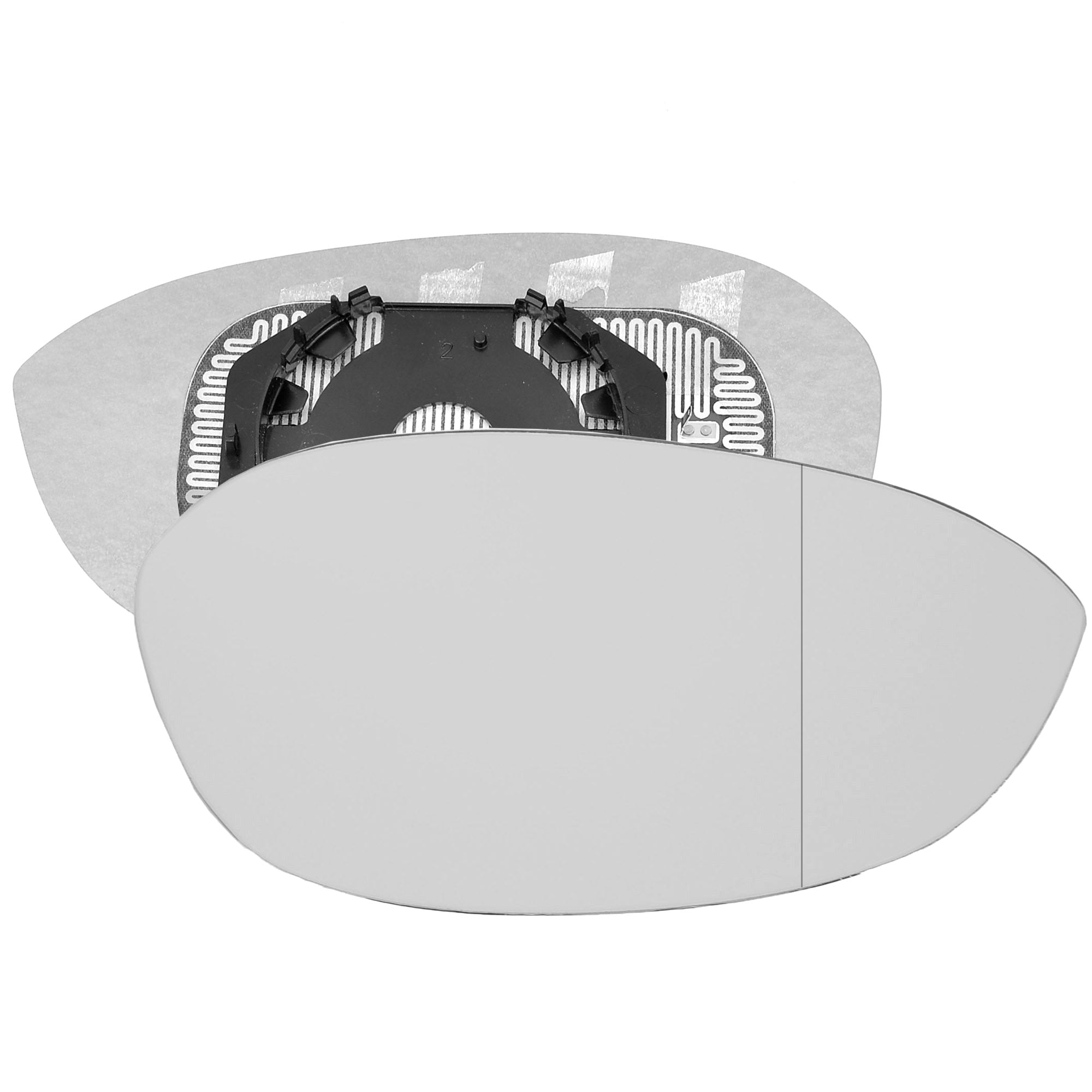 Right side wing door blind spot mirror glass for Alfa Romeo Brera